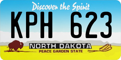 ND license plate KPH623