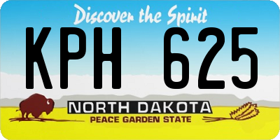 ND license plate KPH625