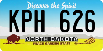 ND license plate KPH626