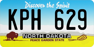 ND license plate KPH629