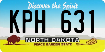 ND license plate KPH631