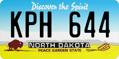 ND license plate KPH644