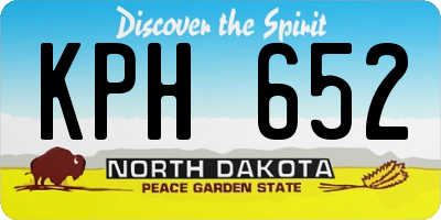 ND license plate KPH652