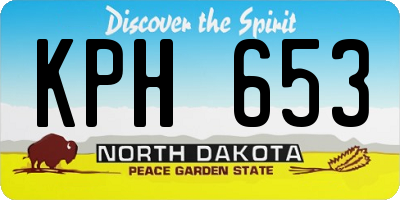 ND license plate KPH653