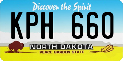 ND license plate KPH660