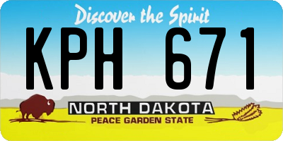 ND license plate KPH671