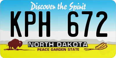 ND license plate KPH672