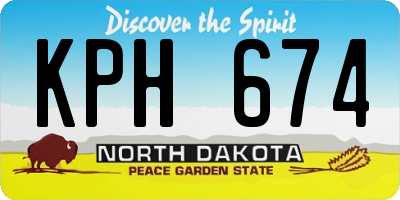 ND license plate KPH674