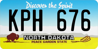 ND license plate KPH676