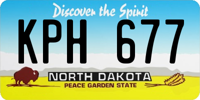 ND license plate KPH677