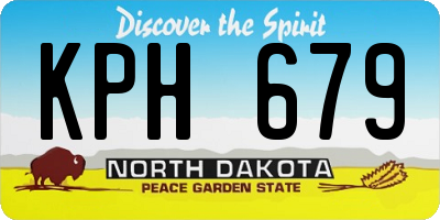 ND license plate KPH679