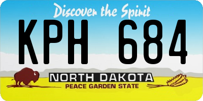 ND license plate KPH684