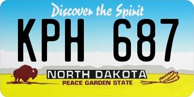 ND license plate KPH687