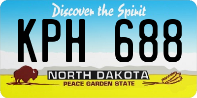 ND license plate KPH688
