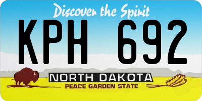 ND license plate KPH692