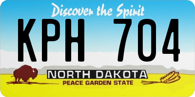 ND license plate KPH704