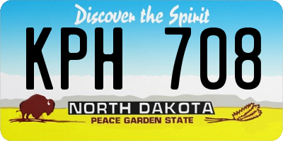 ND license plate KPH708