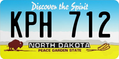 ND license plate KPH712