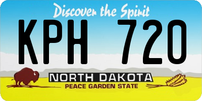 ND license plate KPH720