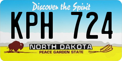 ND license plate KPH724