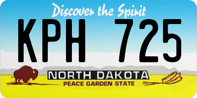 ND license plate KPH725