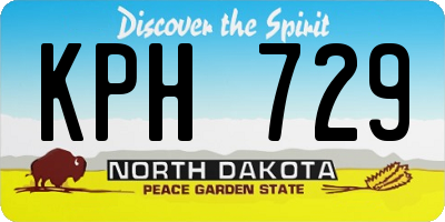 ND license plate KPH729