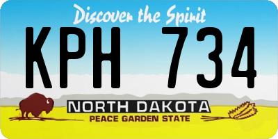 ND license plate KPH734