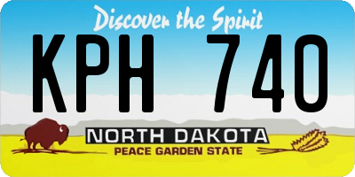 ND license plate KPH740