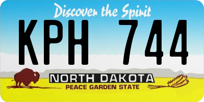 ND license plate KPH744