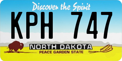 ND license plate KPH747