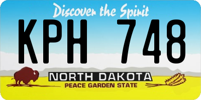 ND license plate KPH748