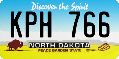 ND license plate KPH766