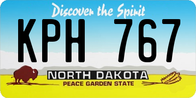 ND license plate KPH767