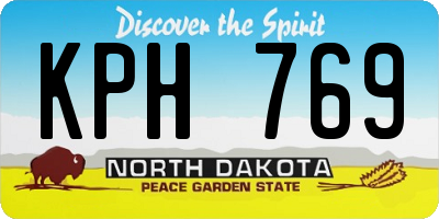 ND license plate KPH769