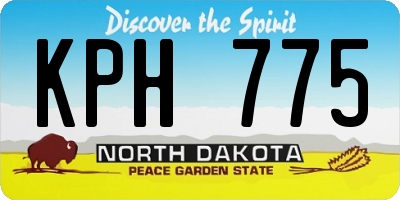 ND license plate KPH775