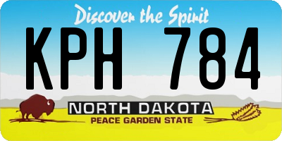 ND license plate KPH784