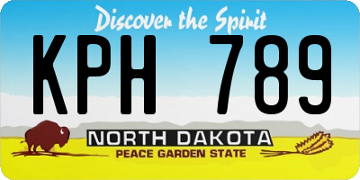 ND license plate KPH789