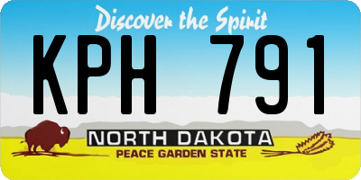 ND license plate KPH791