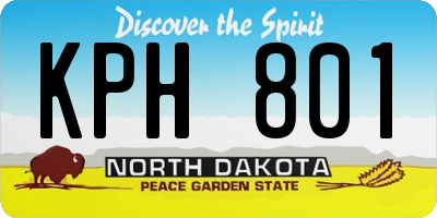 ND license plate KPH801