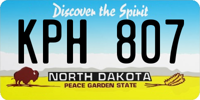 ND license plate KPH807