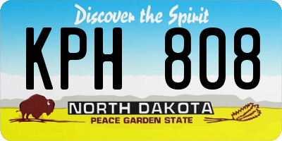 ND license plate KPH808