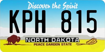 ND license plate KPH815