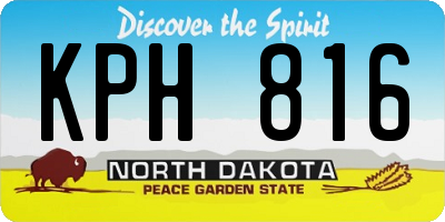 ND license plate KPH816
