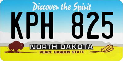 ND license plate KPH825