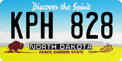 ND license plate KPH828