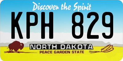 ND license plate KPH829