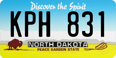 ND license plate KPH831