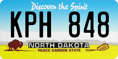 ND license plate KPH848