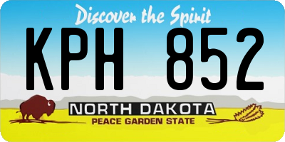 ND license plate KPH852