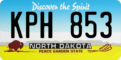 ND license plate KPH853